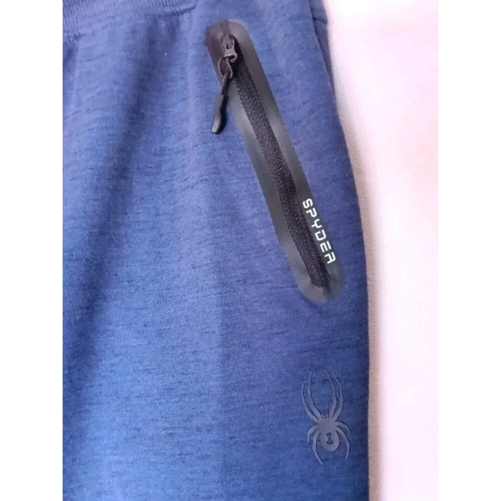 Spyder Active Cotton Polyester Midweight Jogger Sweatpants Med Blue - Picture 3 of 5